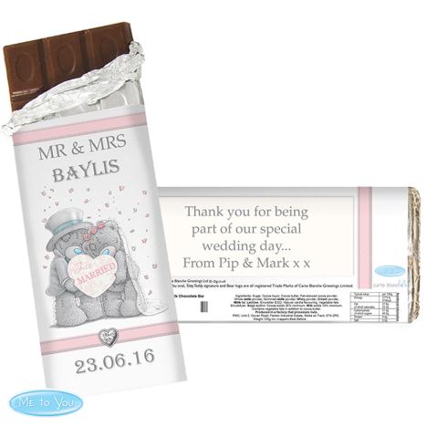 Personalised Me to You Bear Wedding Couple Chocolate Bar £6.99